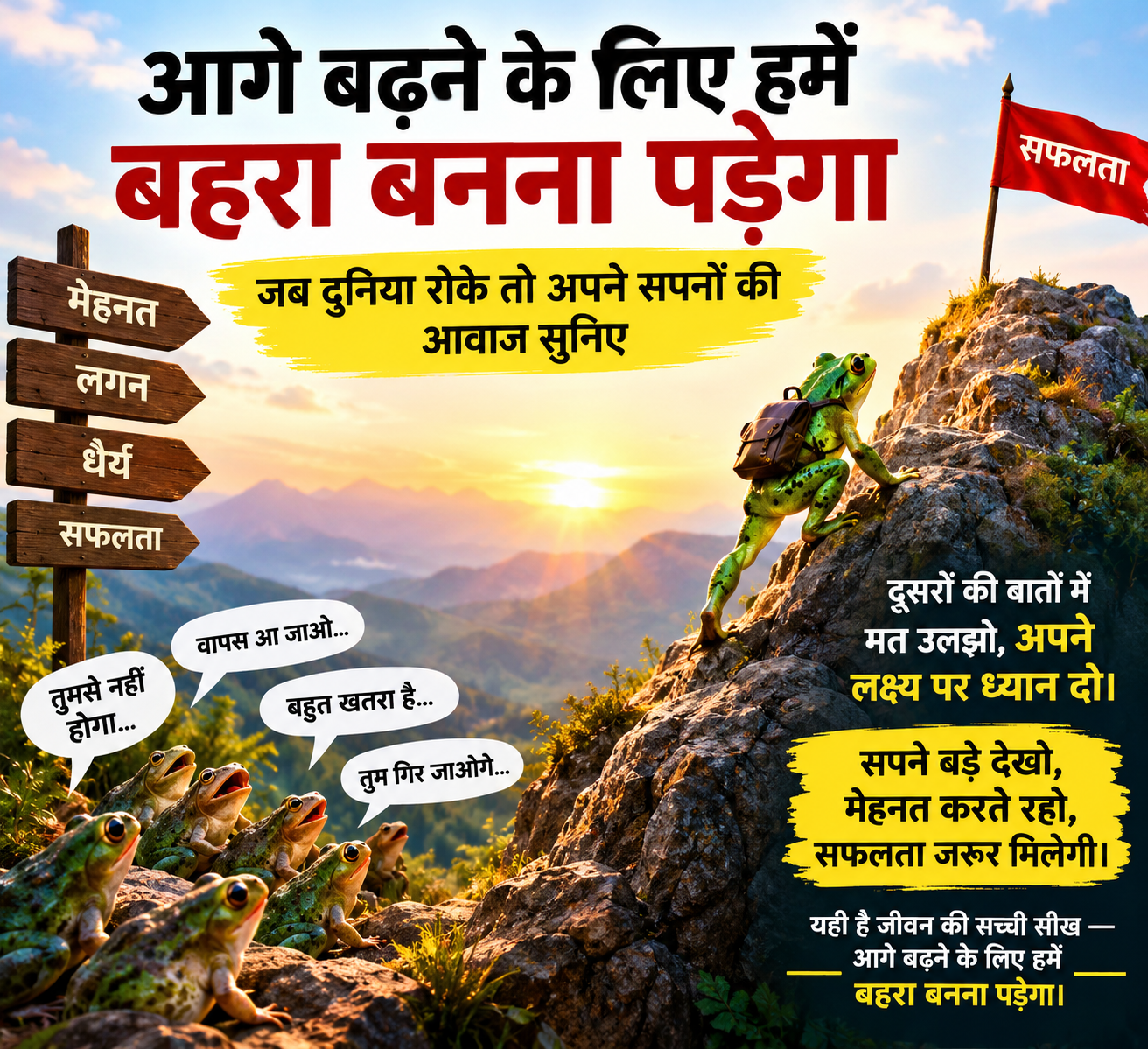आगे बढ़ने के लिए हमें बहरा बनना पड़ेगा – सफलता की प्रेरणादायक कहानी